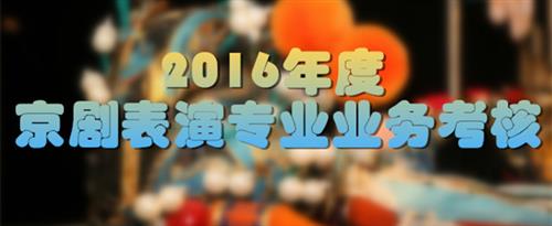 一级黄色男操美女的骚逼视频国家京剧院2016年度京剧表演专业业务考...